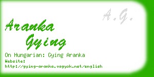 aranka gying business card
